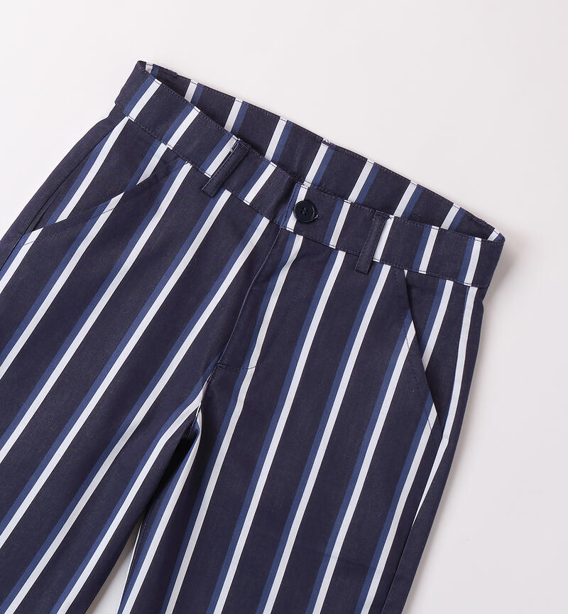 Pantaloni per ragazzo a righe NAVY-3854