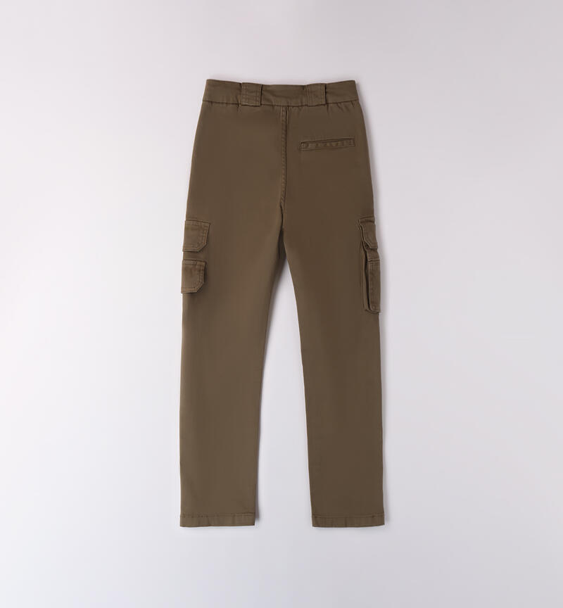 Pantaloni per ragazzo VERDE MILITARE-5557