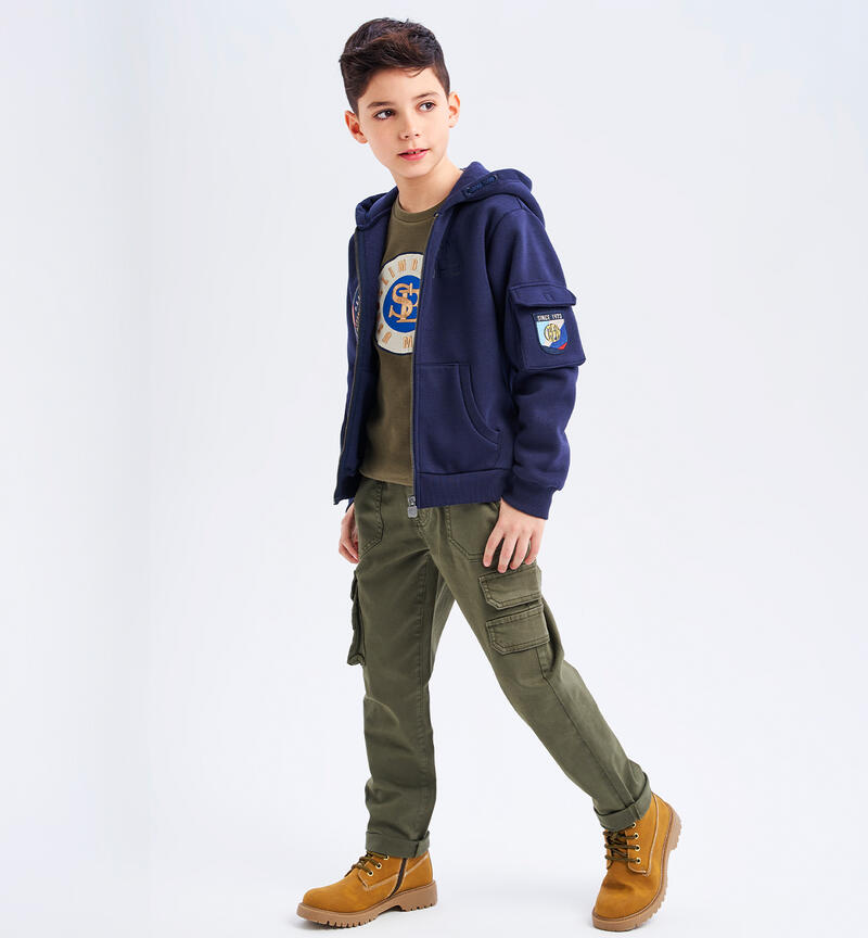 Pantaloni per ragazzo VERDE MILITARE-5557