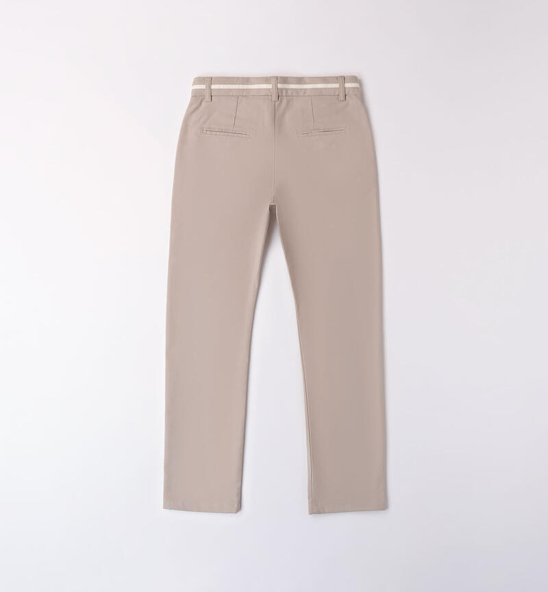 Boys' elegant trousers BEIGE-0422