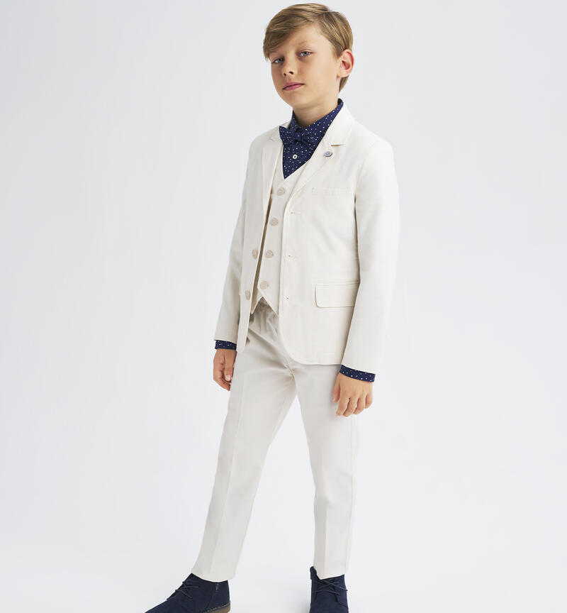 Boys' elegant trousers ECRU'-0441