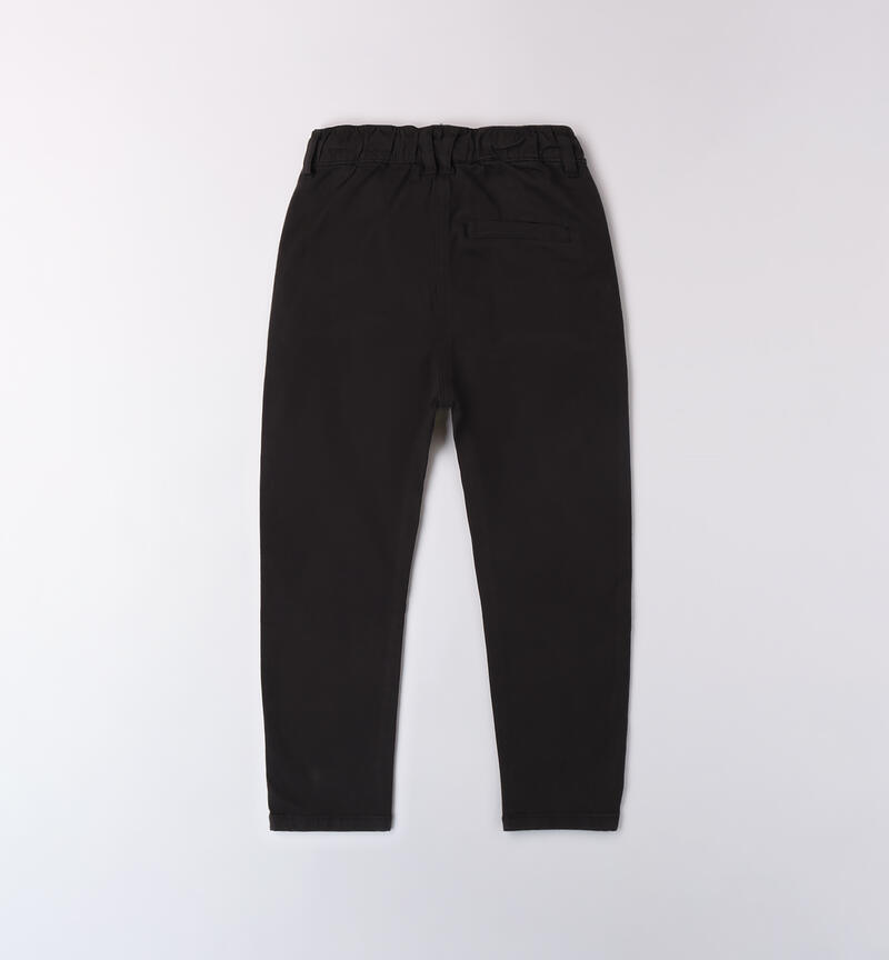 Pantaloni ragazzo eleganti NERO-0658