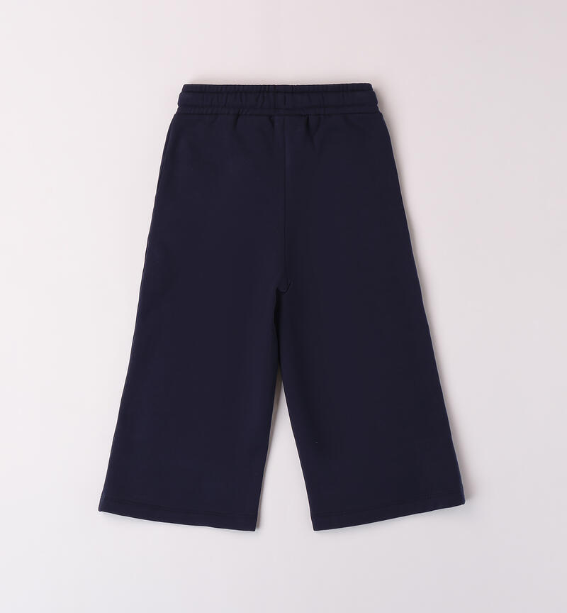 Tracksuit pants for girls NAVY-3854