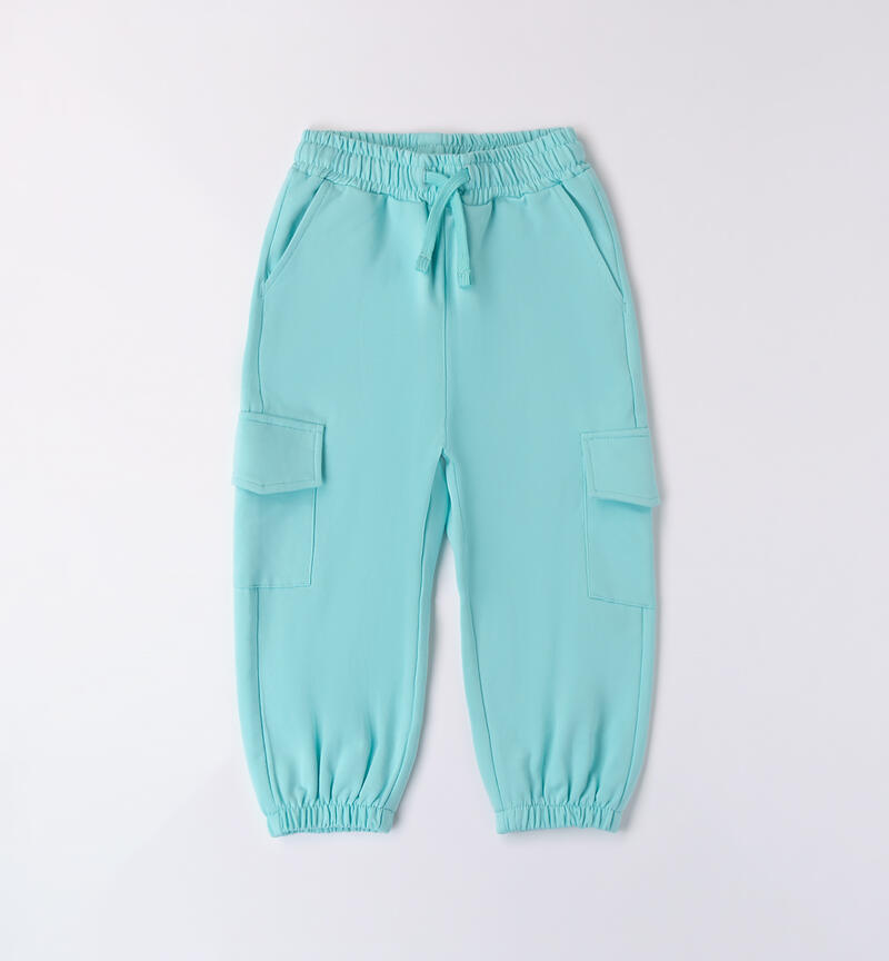 Pantaloni tuta bambina VERDE MENTA-4431