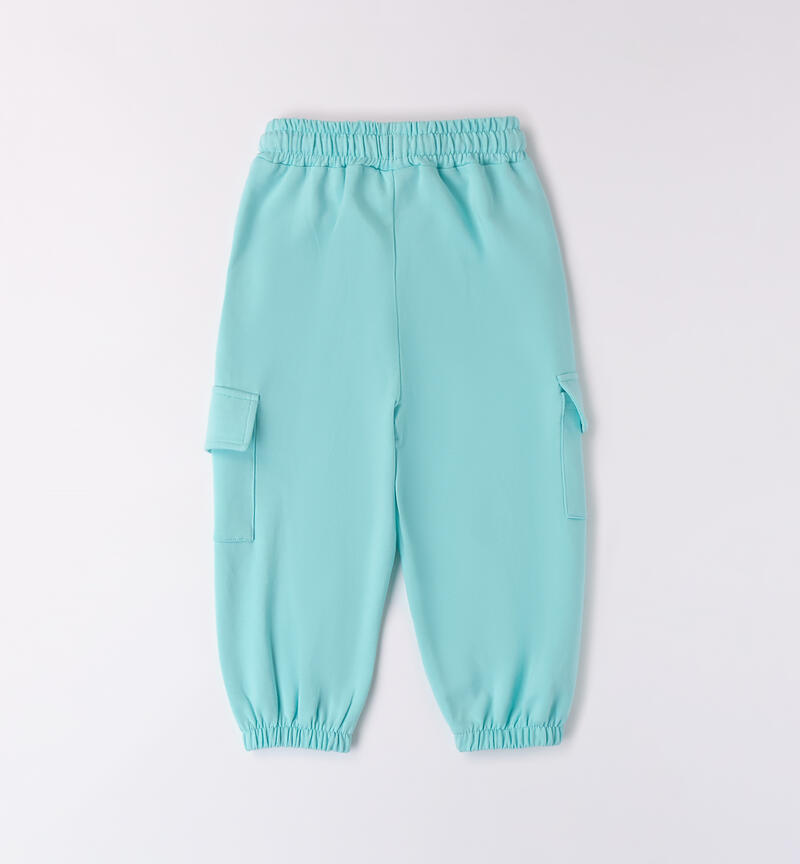 Pantaloni tuta bambina VERDE MENTA-4431