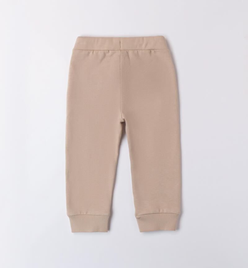 Tracksuit pants for boys BEIGE-0422