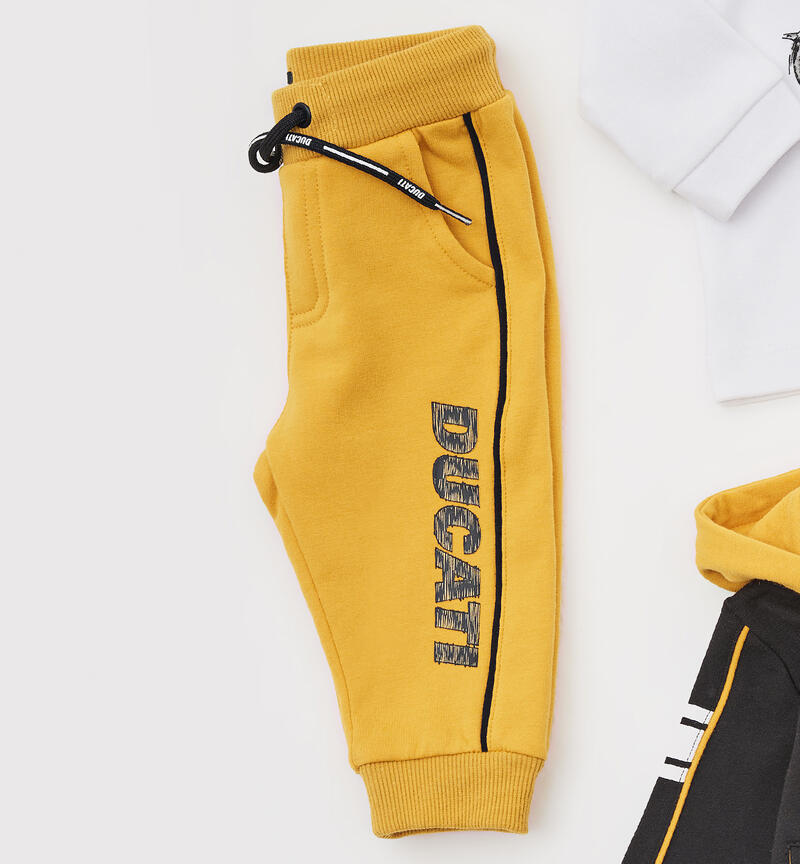 Pantaloni tuta bimbo Ducati da 3 a 24 mesi  GIALLO-1615