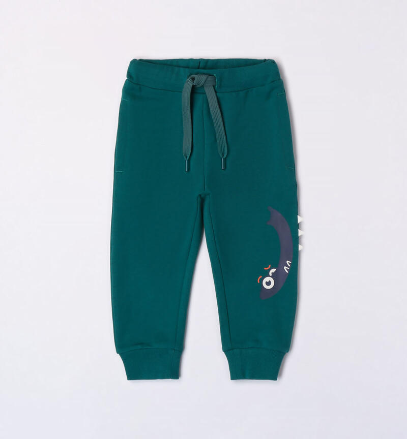 Sarabanda tracksuit bottoms for boys from 9 months to 8 years VERDE-4517