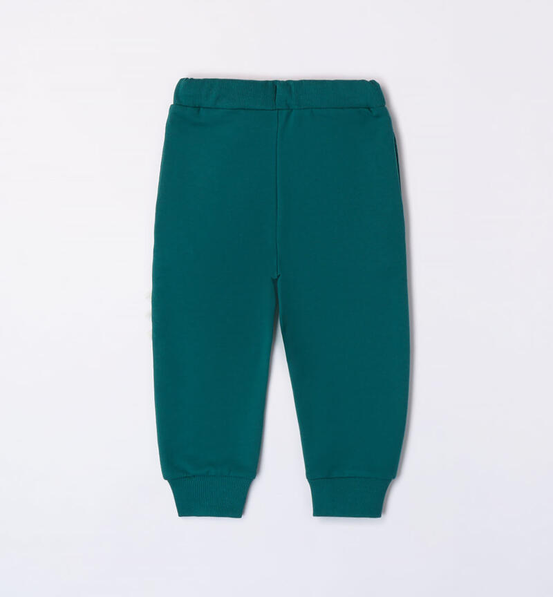 Sarabanda tracksuit bottoms for boys from 9 months to 8 years VERDE-4517