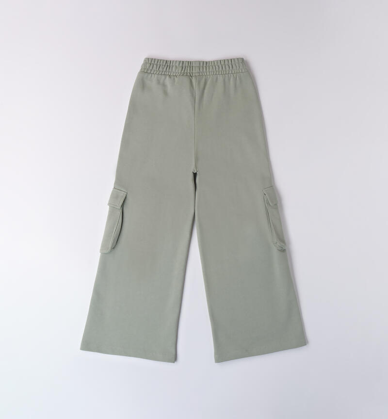 Pantaloni tuta ragazza VERDE MILITARE-4232