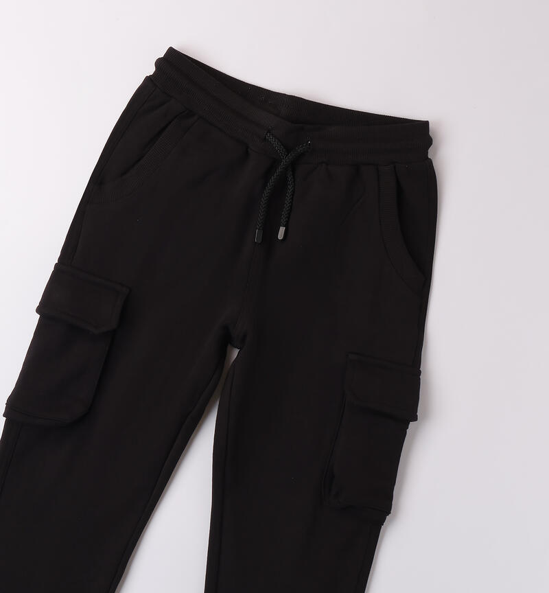 Pantaloni tuta ragazzo NERO-0658