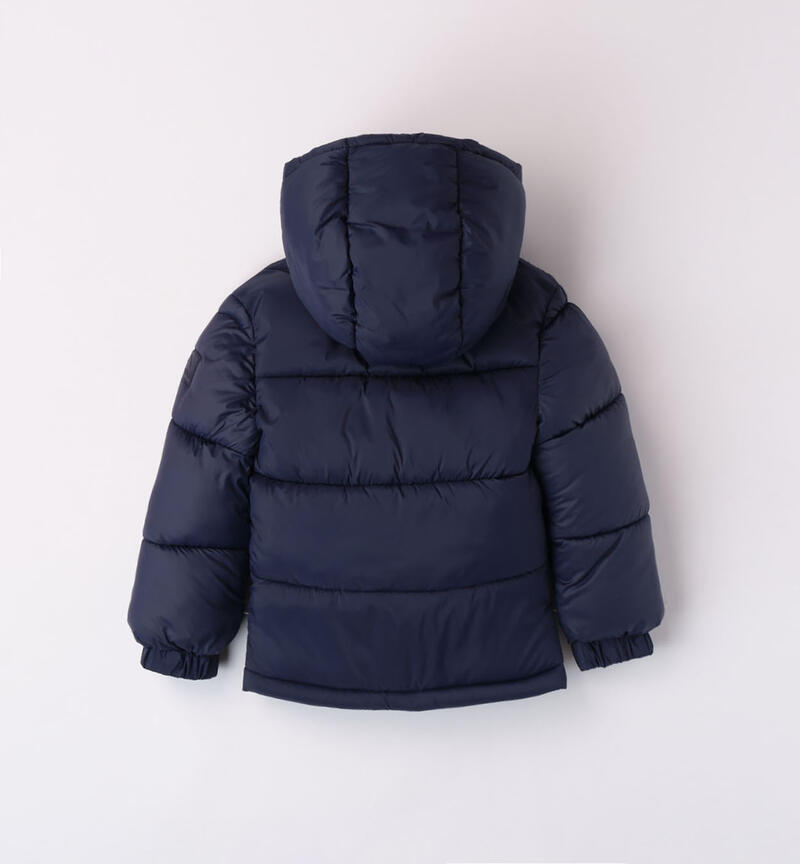 Sarabanda hooded down jacket for boys from 9 months to 8 years NAVY-3547