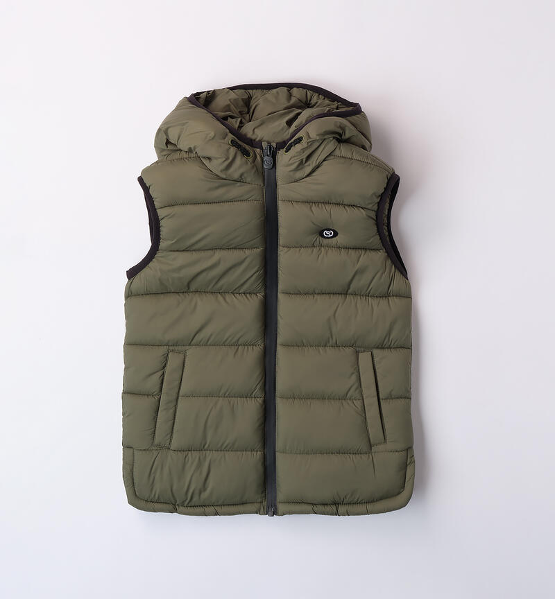 Sleeveless down jacket for boys VERDE SALVIA-4951