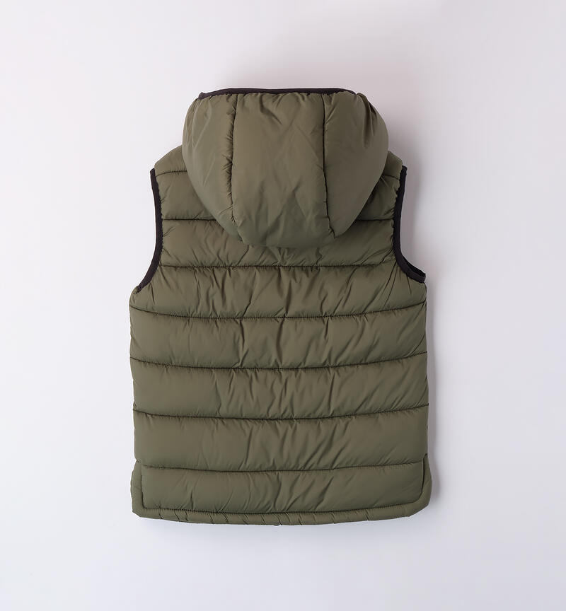 Sleeveless down jacket for boys VERDE SALVIA-4951