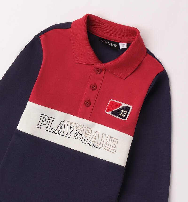 100% cotton polo for boys ROSSO-2536