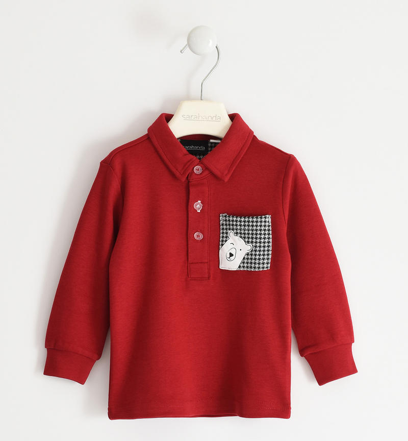 Polo bambino manica lunga da 9 mesi a 8 anni Sarabanda ROSSO-2259