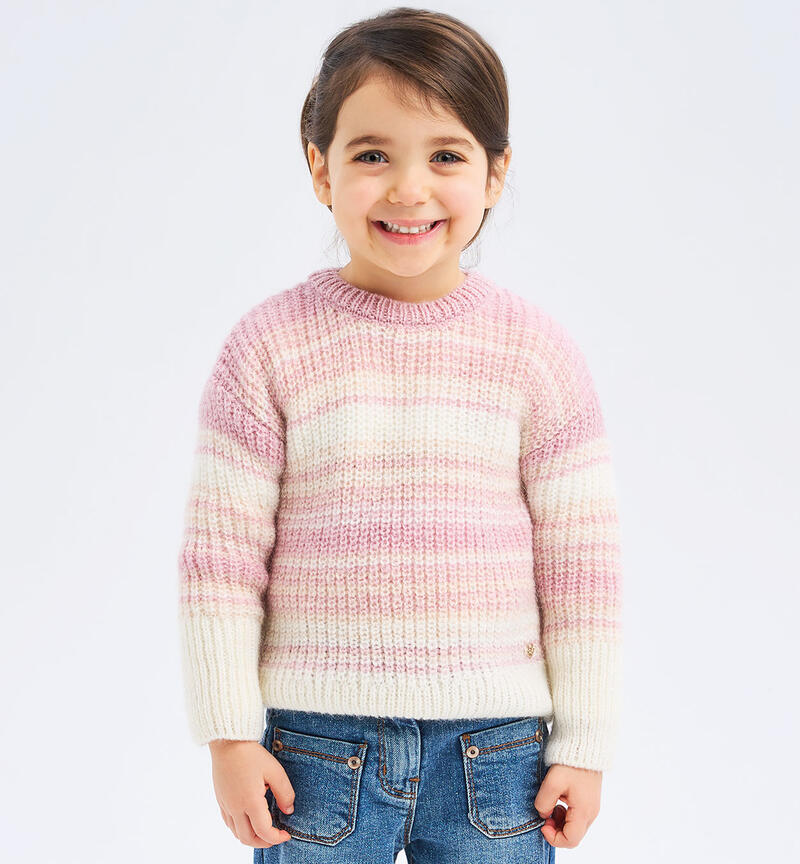 Striped pullover for girls MALVA-3016