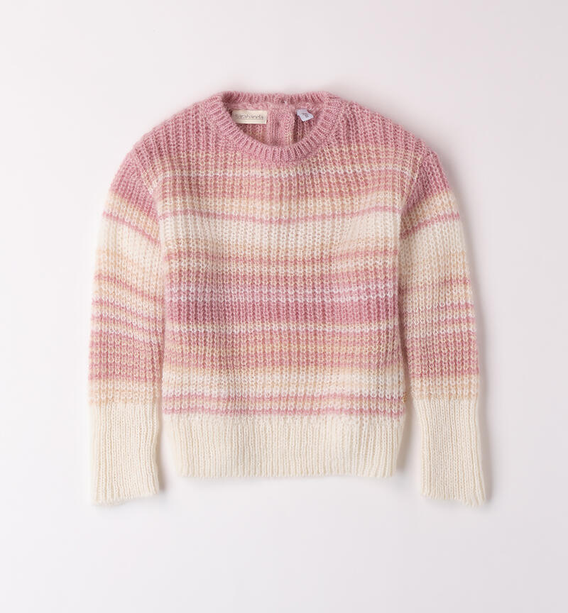 Striped pullover for girls MALVA-3016