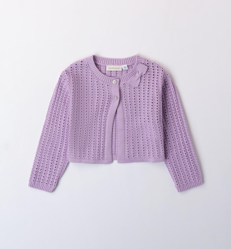 Girls' cropped cardigan  LILLA-3412