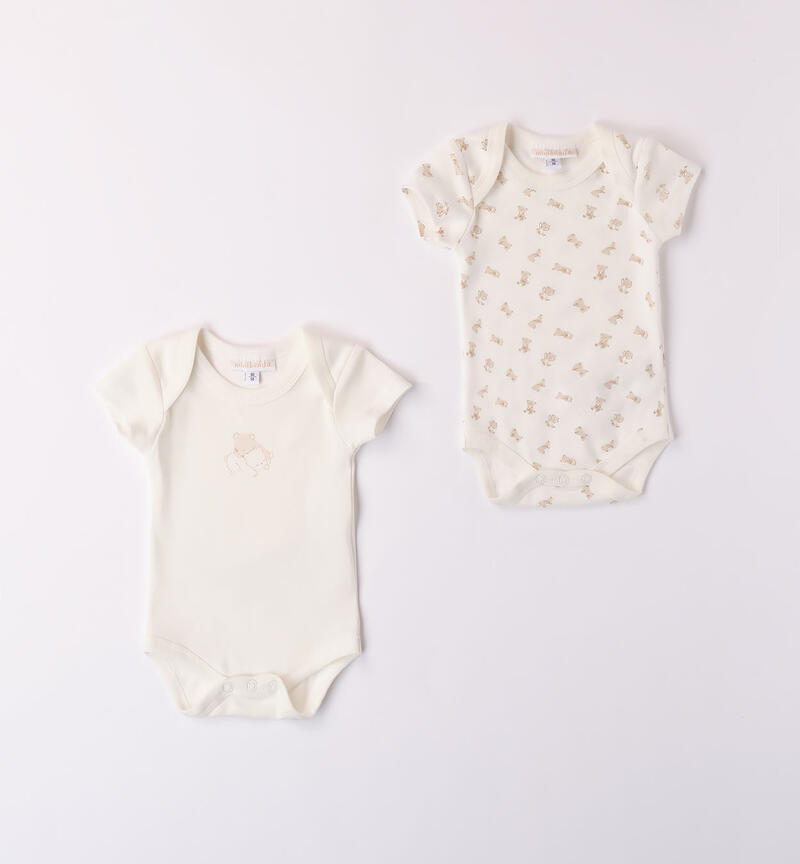 Set of baby boy bodysuits PANNA-BEIGE-6ABL