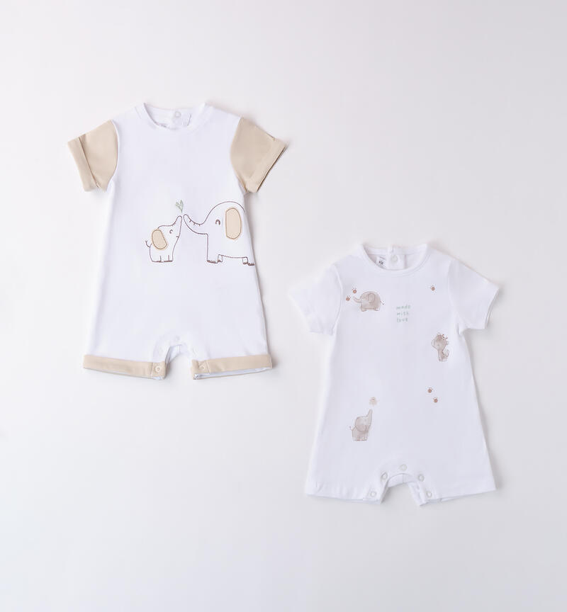 Baby rompers set BIANCO-0113