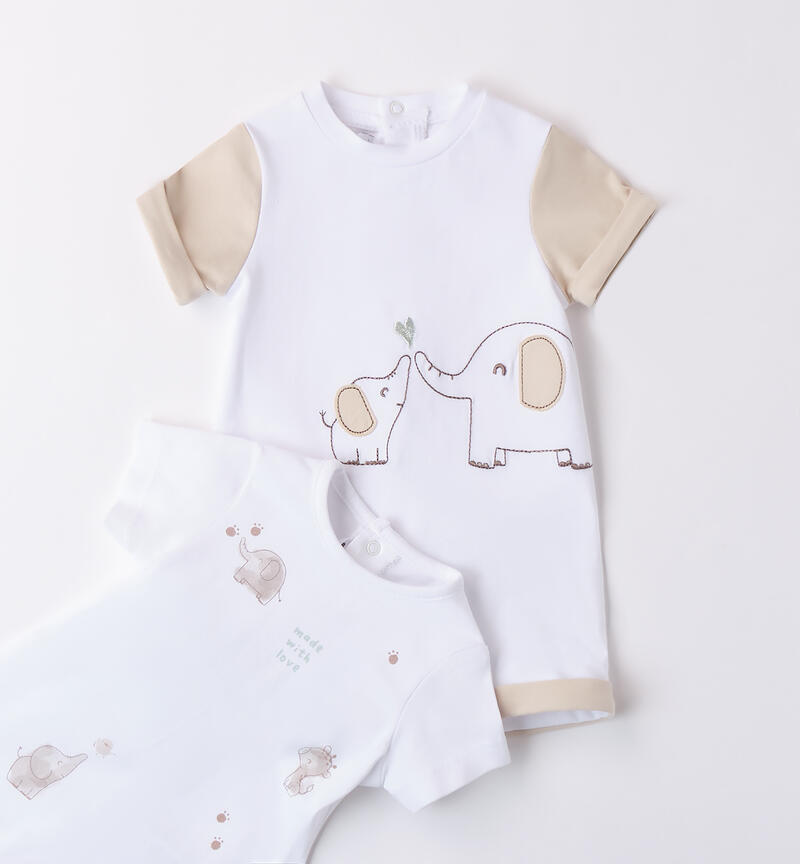 Baby rompers set BIANCO-0113