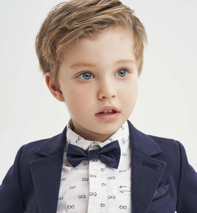 Sarabanda bow tie and handkerchief set for boys from 9 months to 8 years NAVY-3854