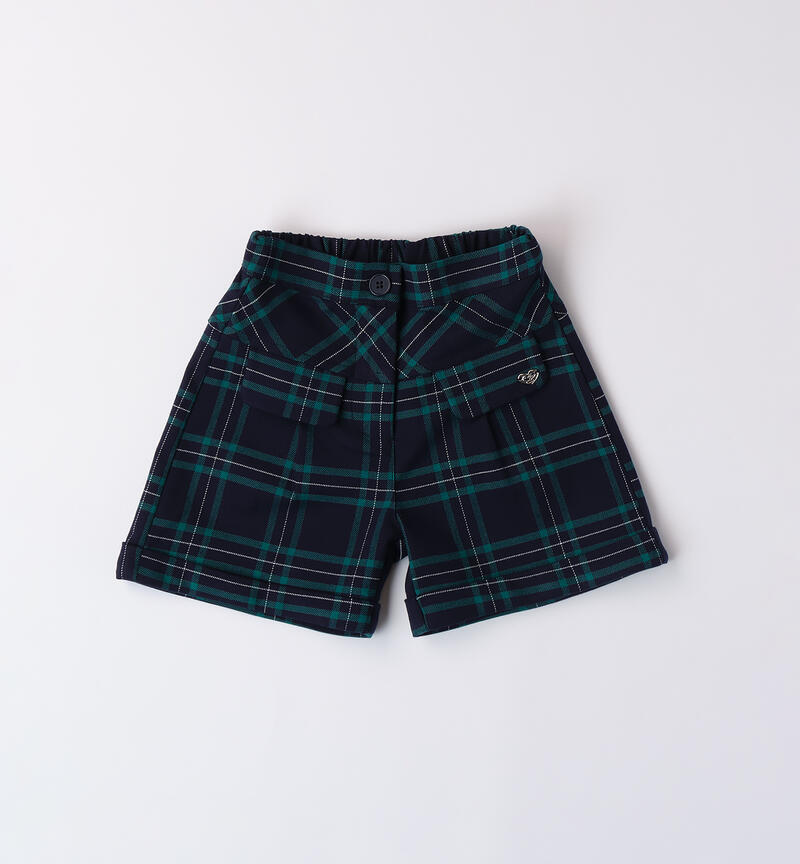 Shorts eleganti bambina NAVY-3854