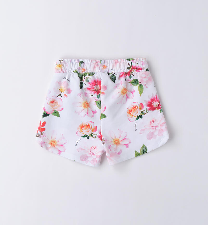 Shorts per bambina BIANCO-MULTICOLOR-6BFM