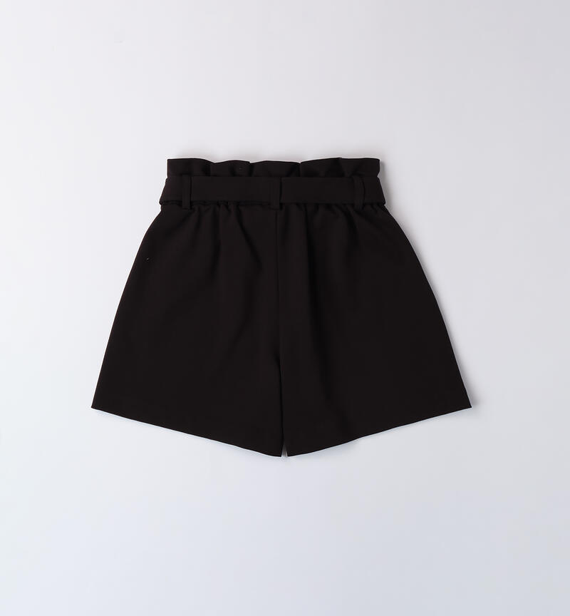 Shorts per ragazza NERO-0658