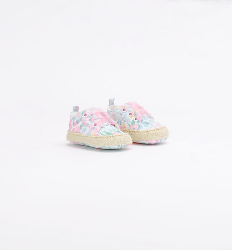 Sneakers for baby girls BIANCO-ROSA-6AAS