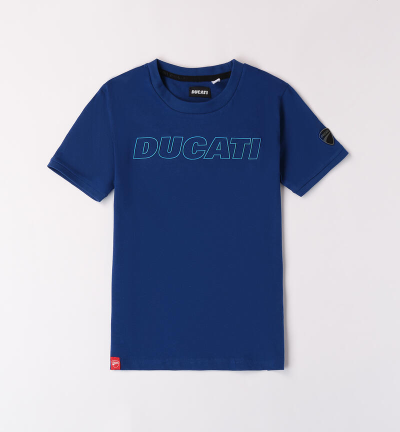 Ducati T-shirt in 100% cotton BLU ROYAL-3764