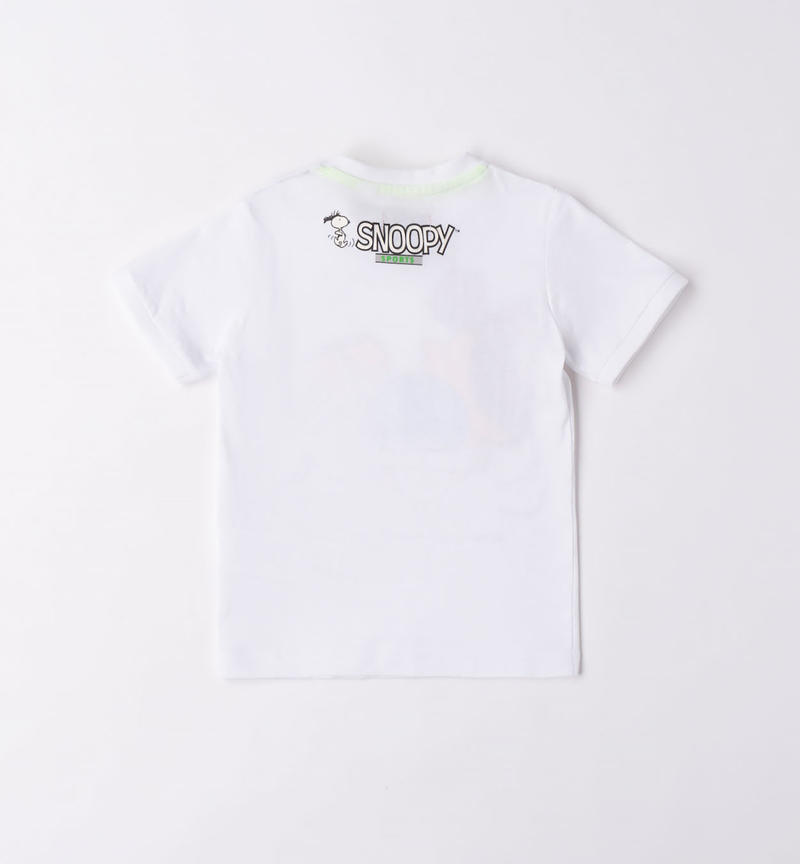 T-shirt 100% cotone Snoopy bambino da 9 mesi a 8 anni Sarabanda BIANCO-0113