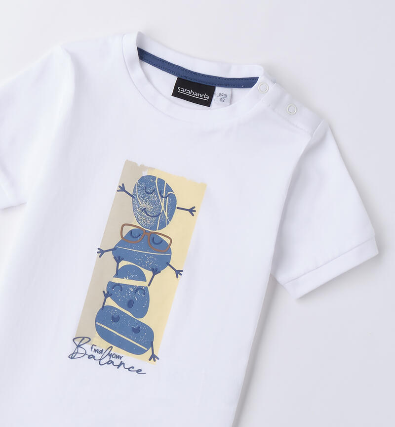 T Shirt bianca bambino BIANCO-0113