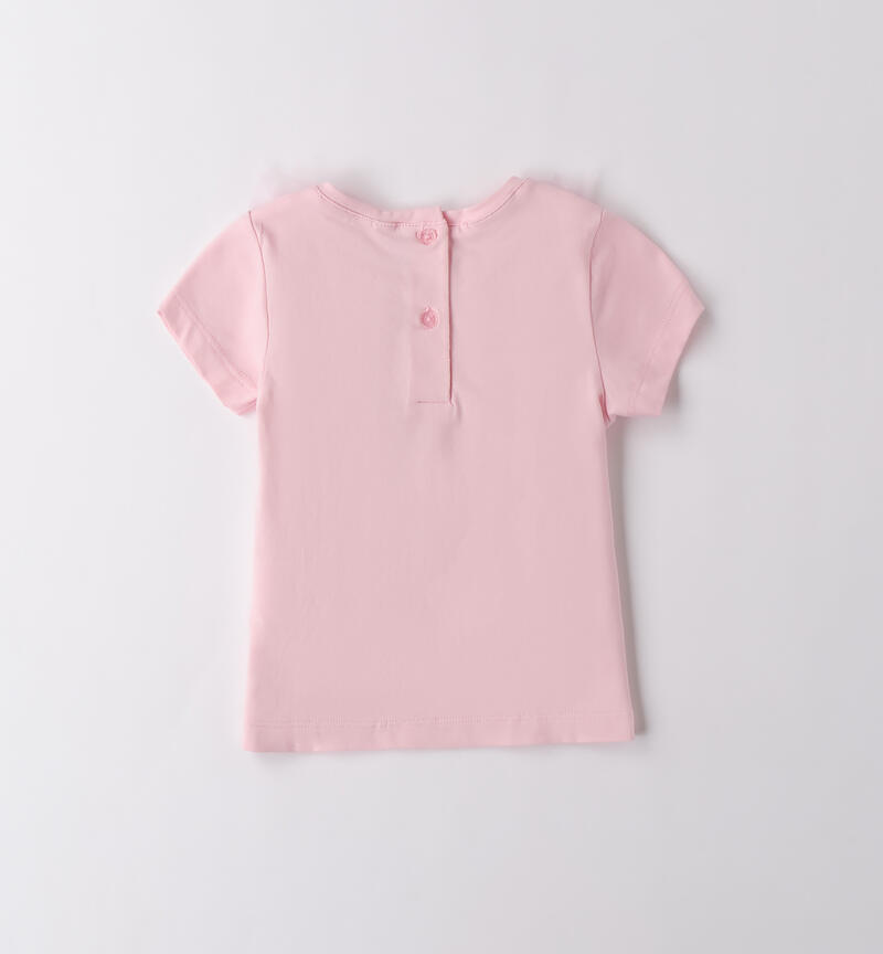 T-Shirt con tulle bambina ROSA-2762