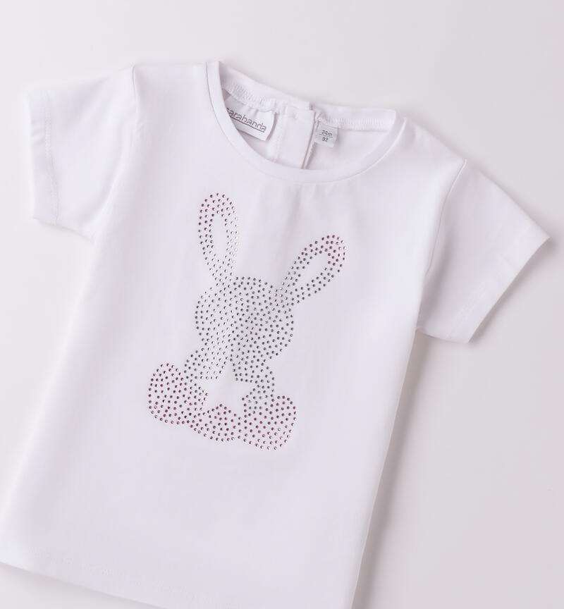 T-Shirt da bambina Sarabanda BIANCO-0113