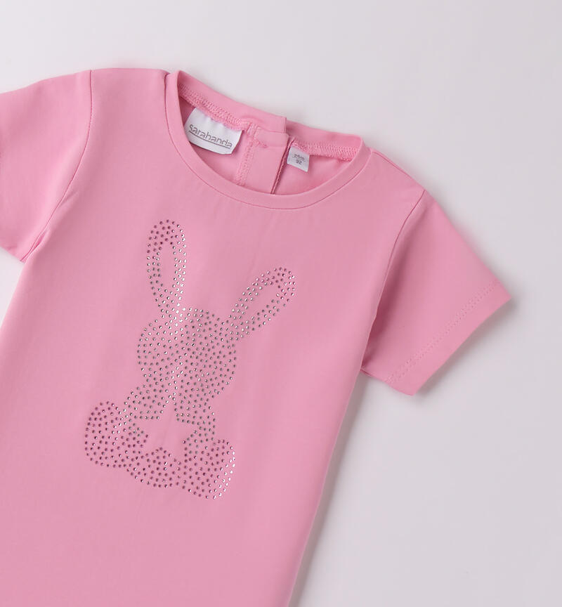 T-Shirt da bambina Sarabanda ROSA-2414