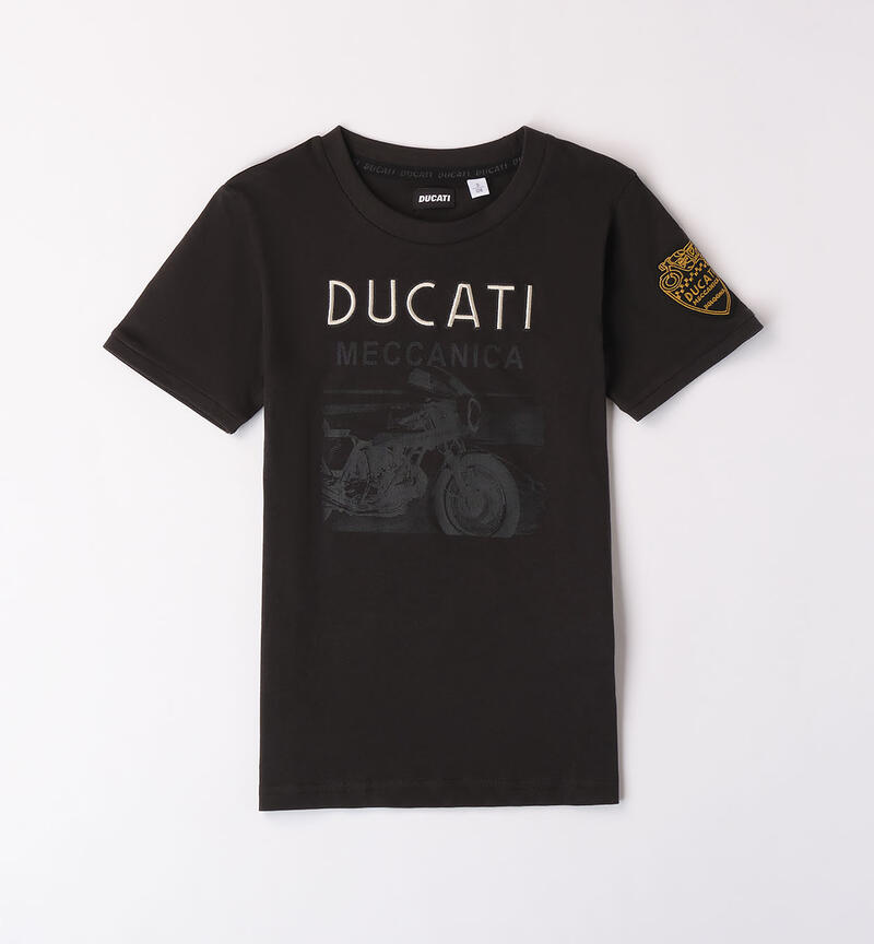 T-shirt Ducati con patch per ragazzo NERO-0658