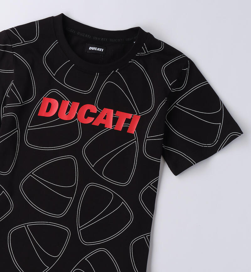 Ducati T-shirt for boys NERO-BIANCO-6BPN