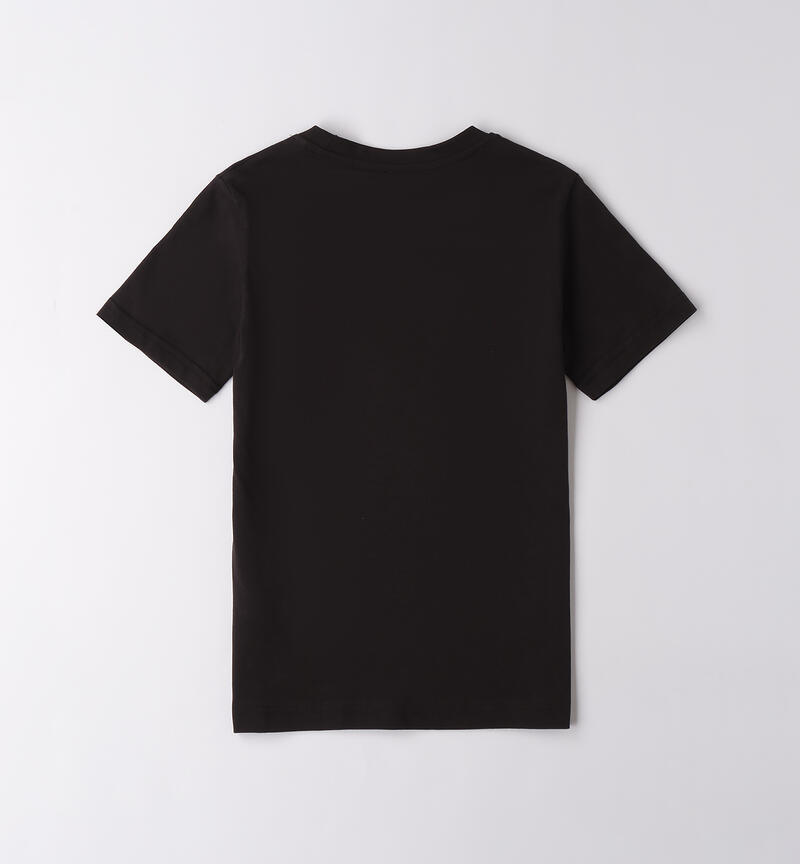 T-Shirt manica corta ragazzo NERO-0658