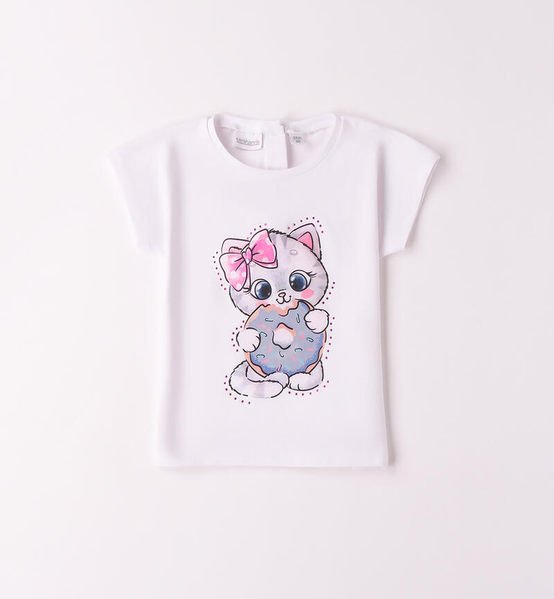 T-shirt per bambina BIANCO-0113