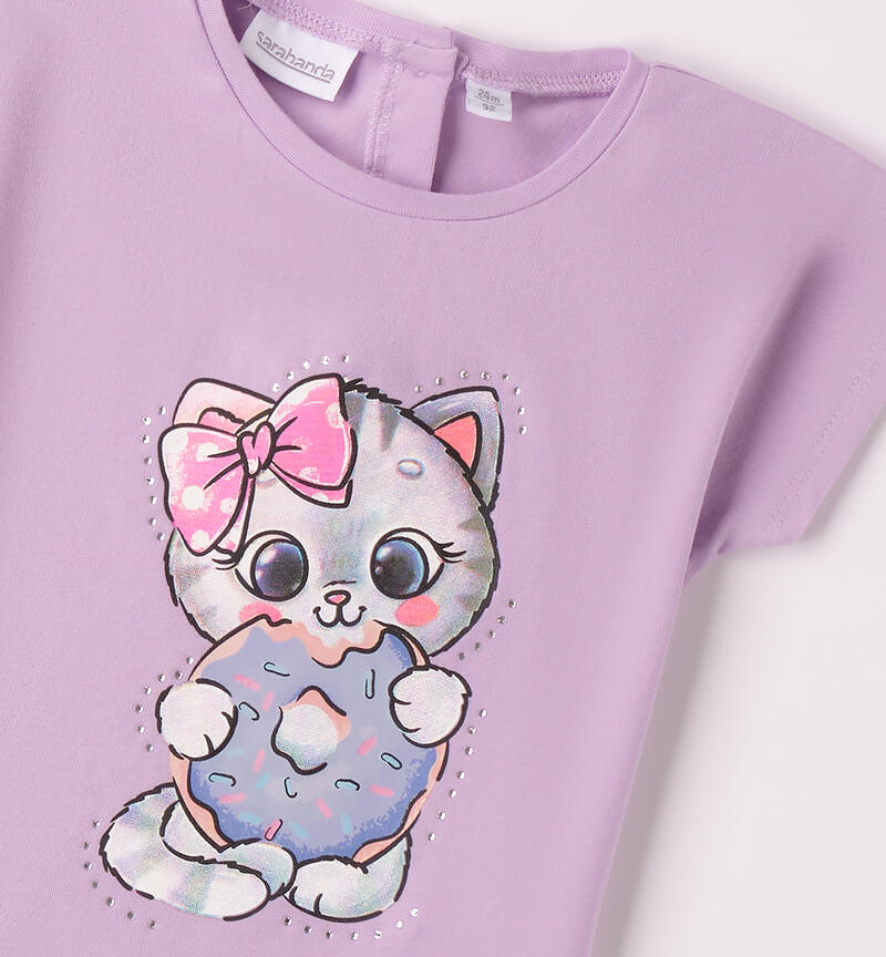 T-shirt per bambina LILLA-3412