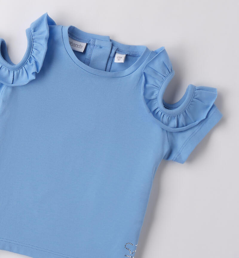 T Shirt per bambina Sarabanda AZZURRO-3635