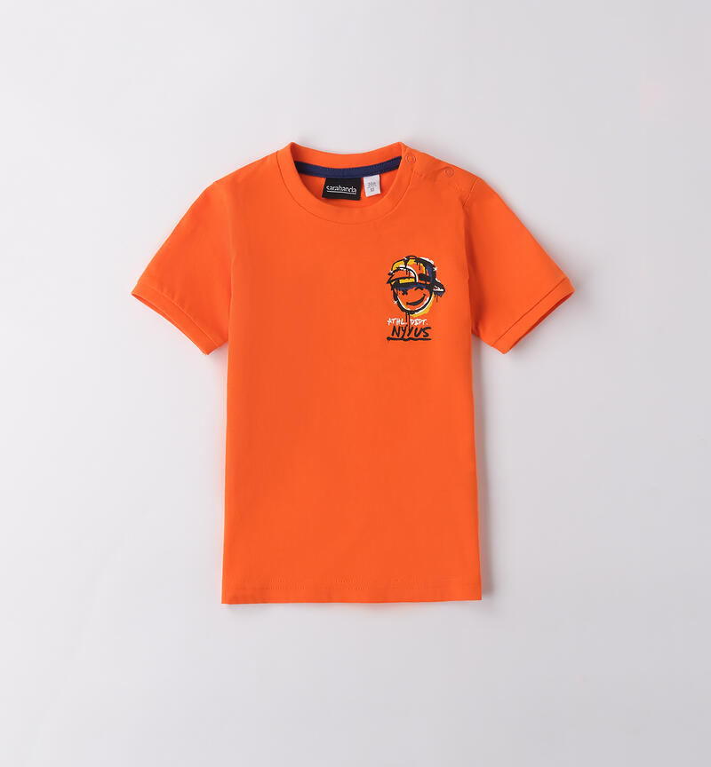 T Shirt for boy ARANCIO-1855