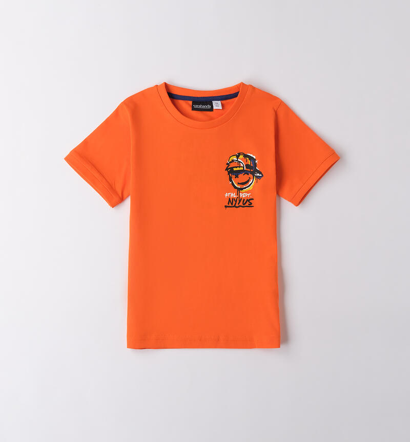 T Shirt for boy ARANCIO-1855