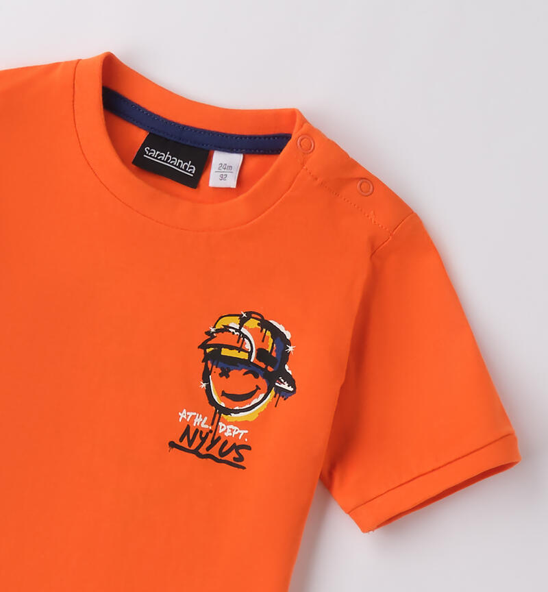 T Shirt for boy ARANCIO-1855