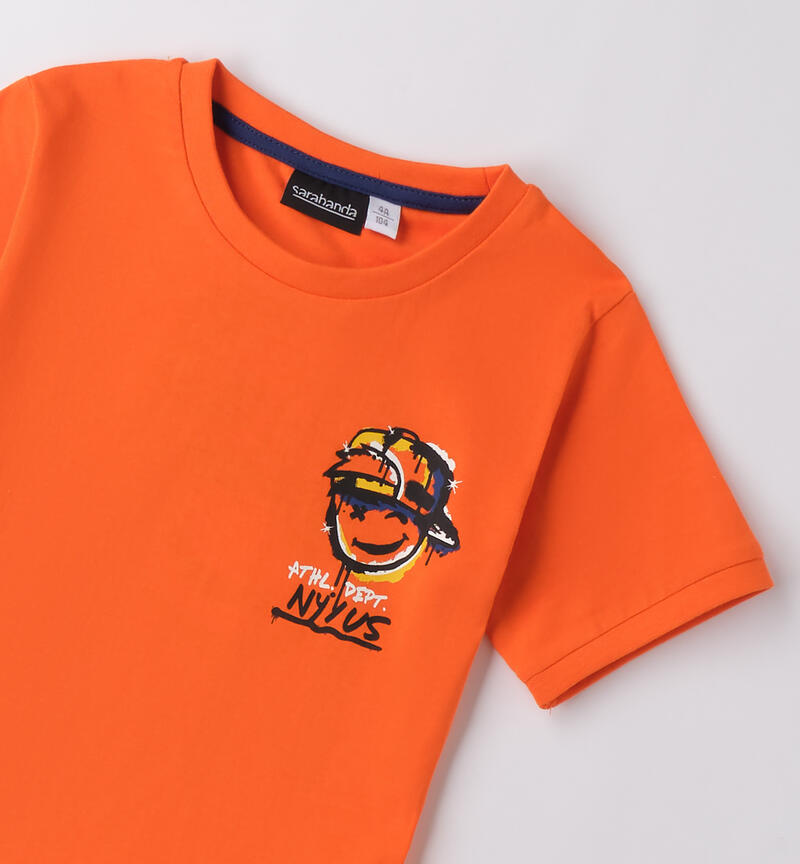 T Shirt for boy ARANCIO-1855