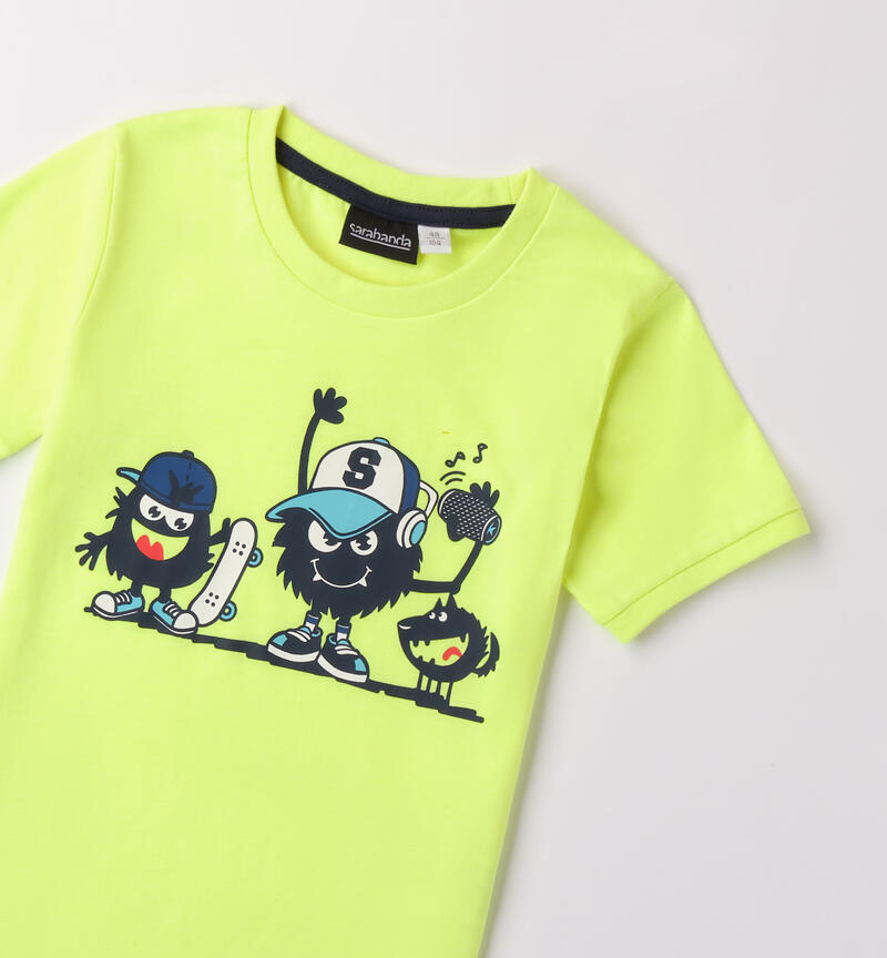 T-Shirt per bambino VERDE FLUO-5834