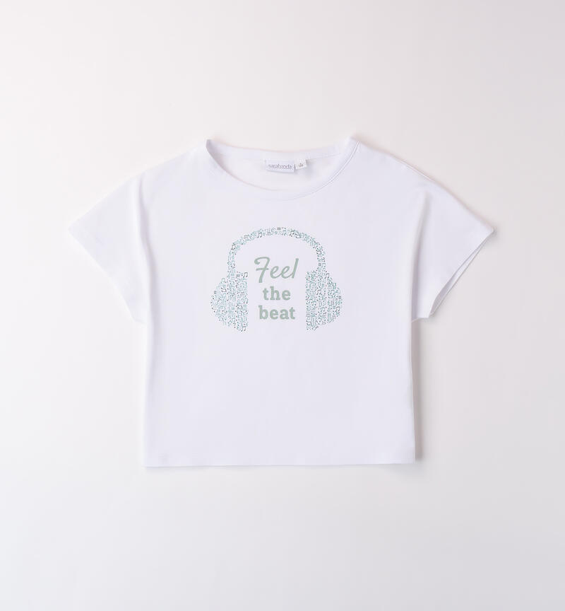 T Shirt per ragazza BIANCO-0113