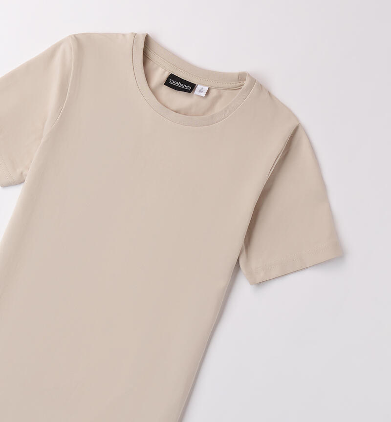 T-Shirt per ragazzo BEIGE-0172